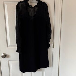 Rebecca Taylor Black Long Sleeve Dress